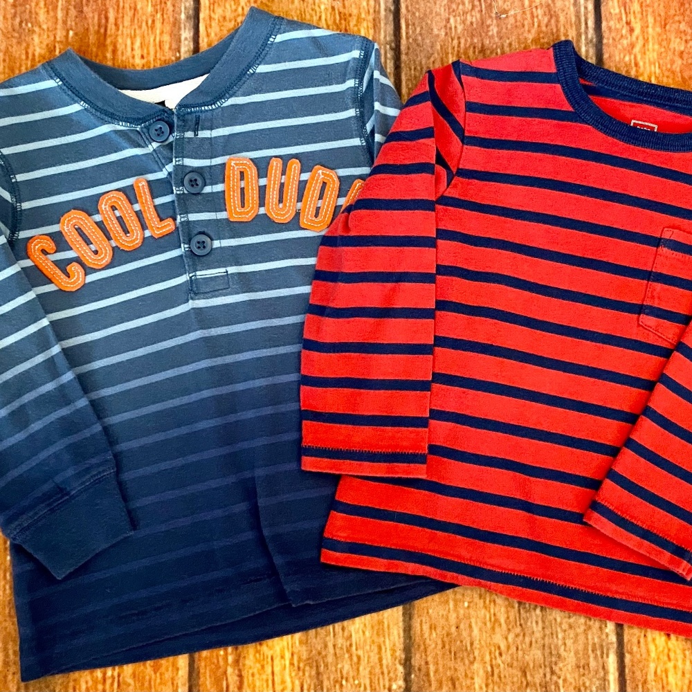 2T Gap and Carters long-sleeved shirt